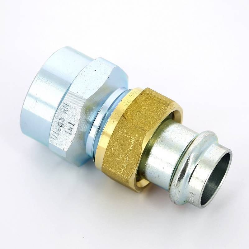 Муфта пресс с накидной гайкой Viega Prestabo 22x1 оцинкованная сталь 643478