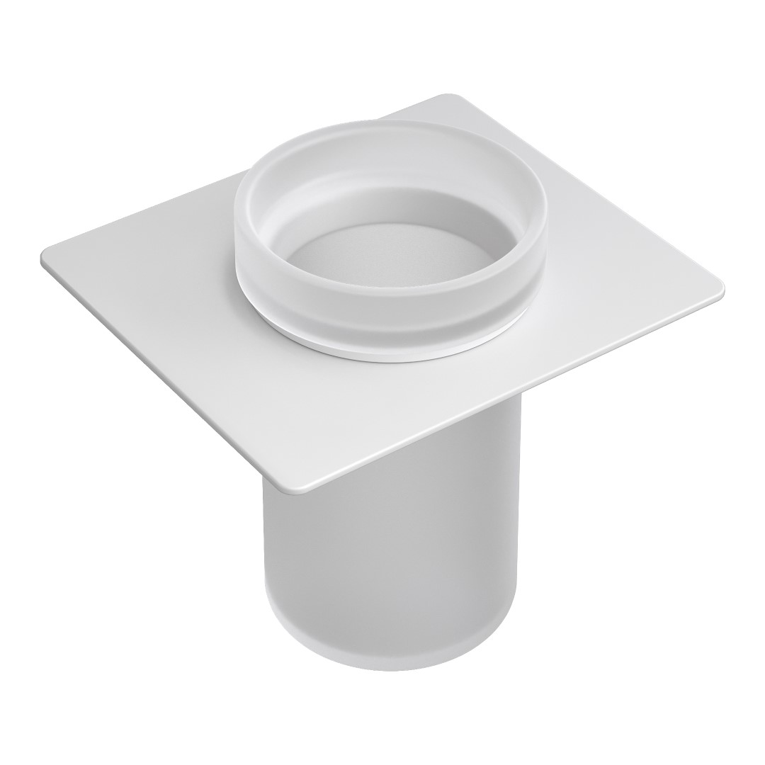 Стакан для зубных щеток подвесной Boheme Space стеклянный белый 10966-W-TUM