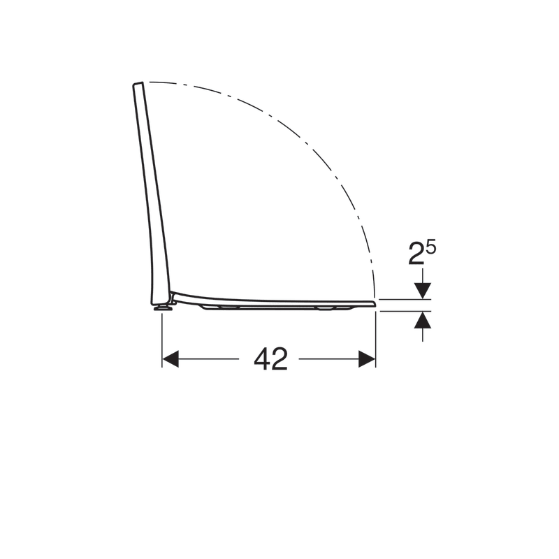 Сиденье для унитаза Geberit Acanto Slim SoftClose QuickRelease антибактериальное 500.605.01.2