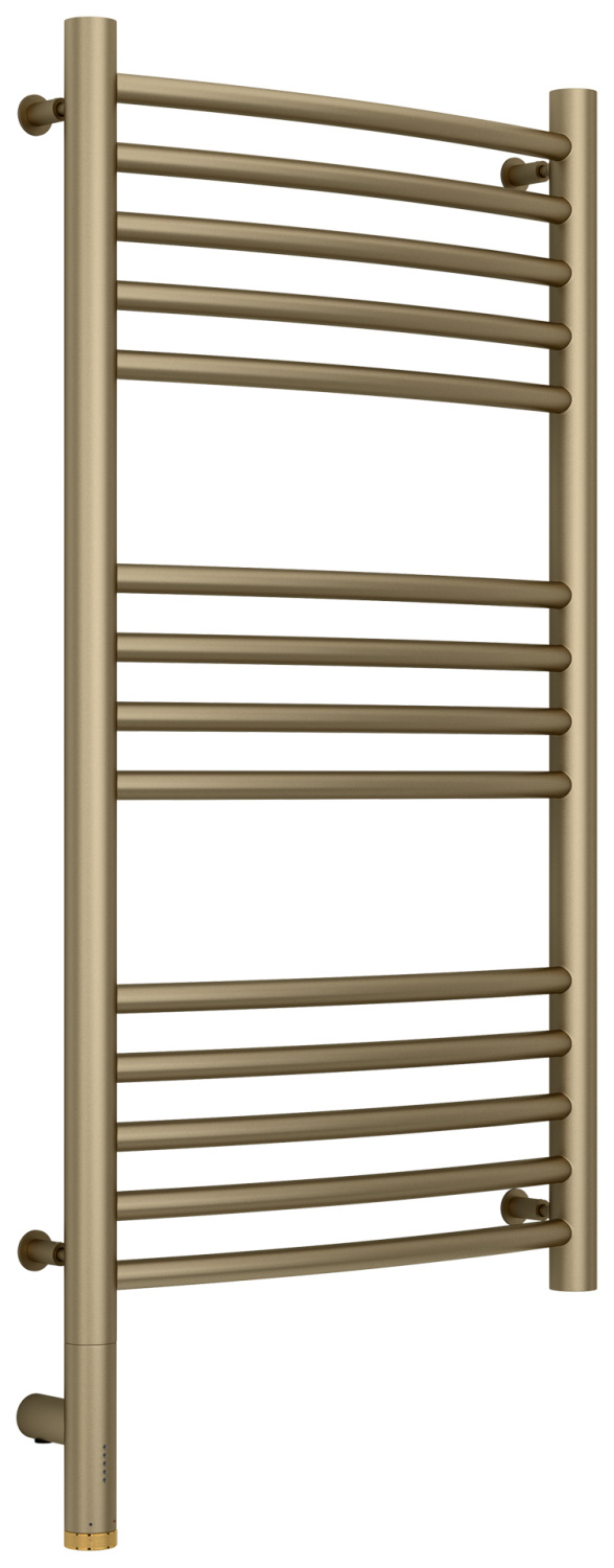 Полотенцесушитель электрический Сунержа Богема 3.0 выгнутая 432x924 мм левый золотой шелк матовый 32-5802-8040