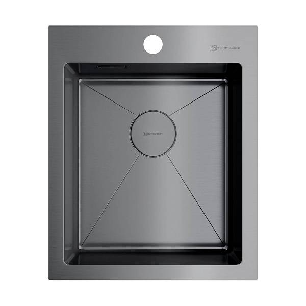 Кухонная мойка Omoikiri Akisame 41-GM нержавеющая сталь 41x51 см вороненая сталь 4973094