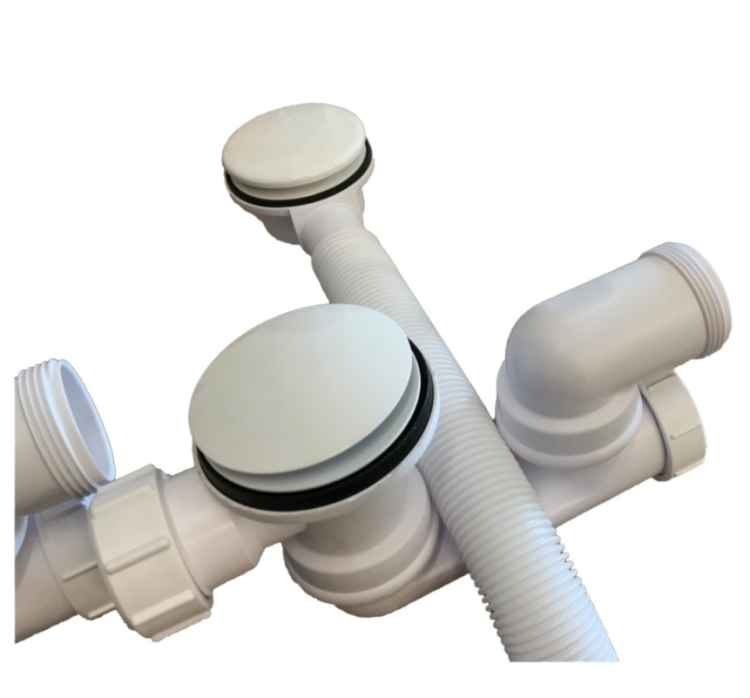 Слив-перелив для ванны Knief Click-Clack белый матовый 010009106SWM