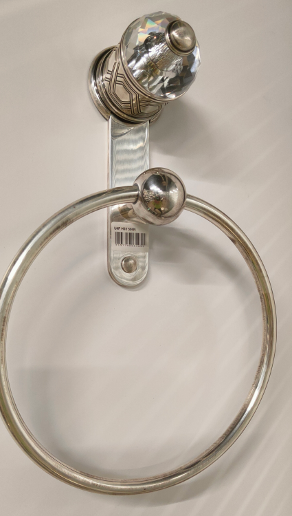 Полотенцедержатель кольцо THG Duomo Cristal 180 мм Antique Silver U4FH03504N