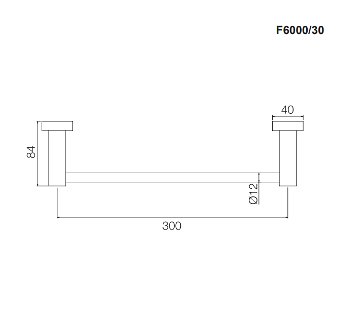 Полотенцедержатель Fima Carlo Frattini Accessori 300 мм черный матовый F600030NS