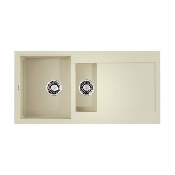 Кухонная мойка OMOIKIRI Sakaime 100-2-BE Tetogranit 100x50 см ваниль 4993893