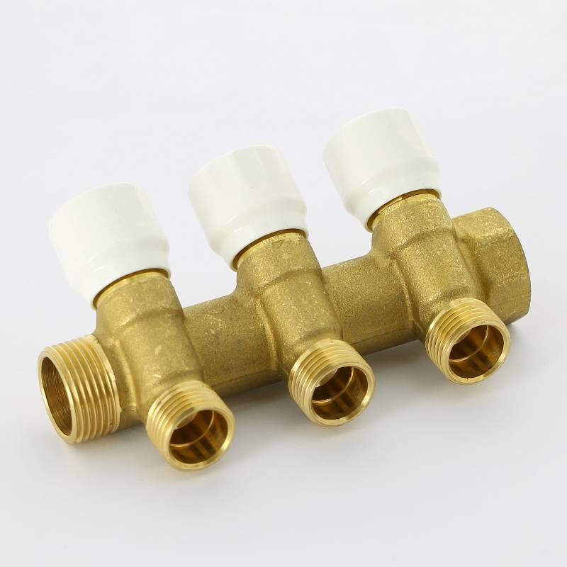 Коллектор с вентилями Uni-Fitt 3/4 3 выхода 1/2 40 мм 400G3230