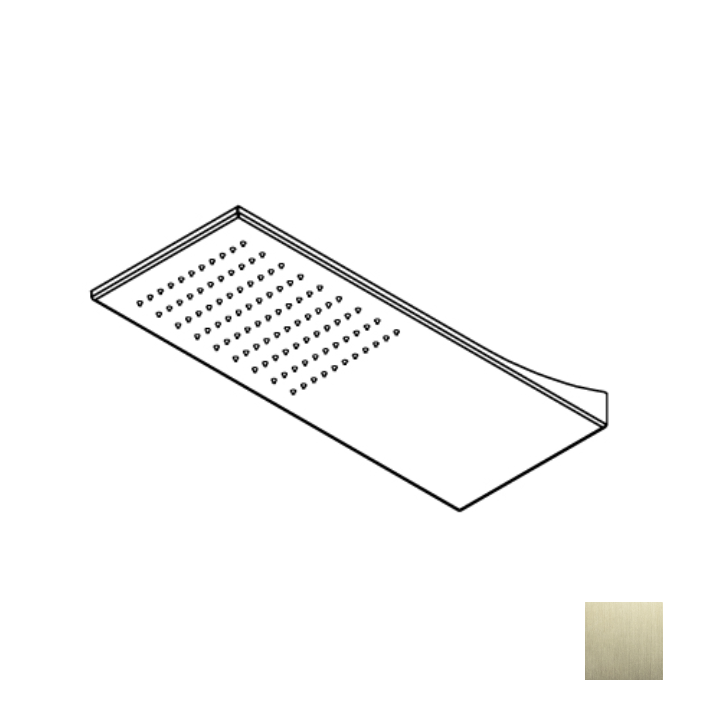 Верхний душ Ritmonio потолочный встраиваемый 200x500 мм Brushed Champagne Stainless Steel PVD 75A048F44