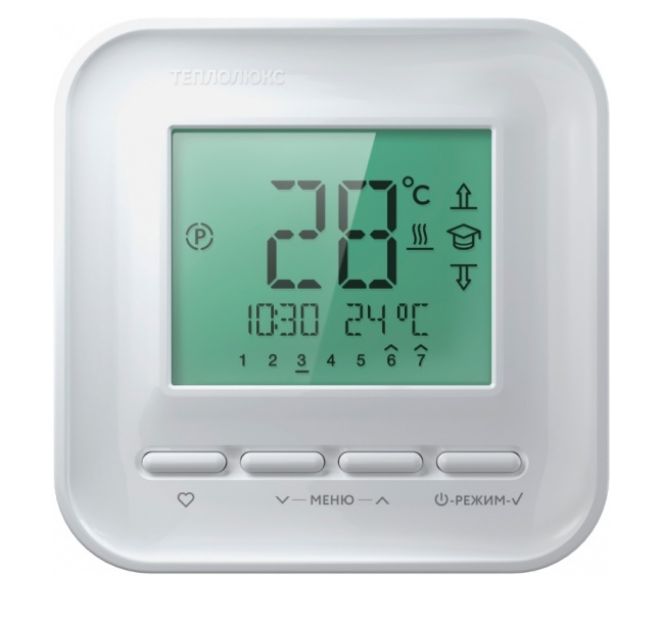Терморегулятор программируемый Теплолюкс 520 белый 2176932