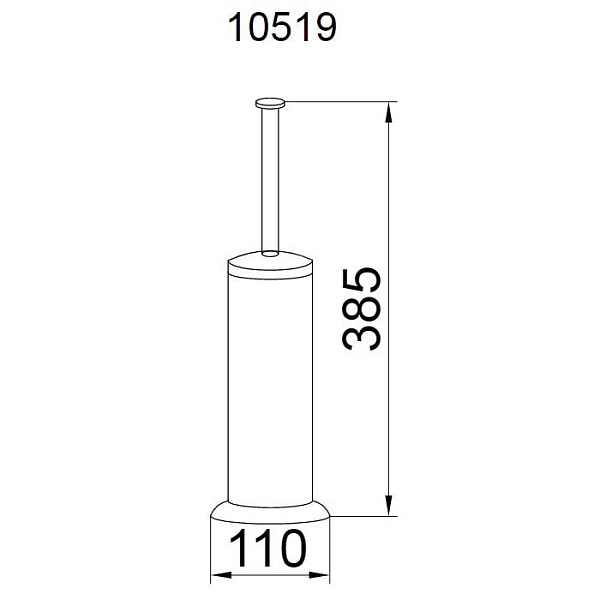 Ершик для унитаза напольный Boheme Chiaro золото 10519