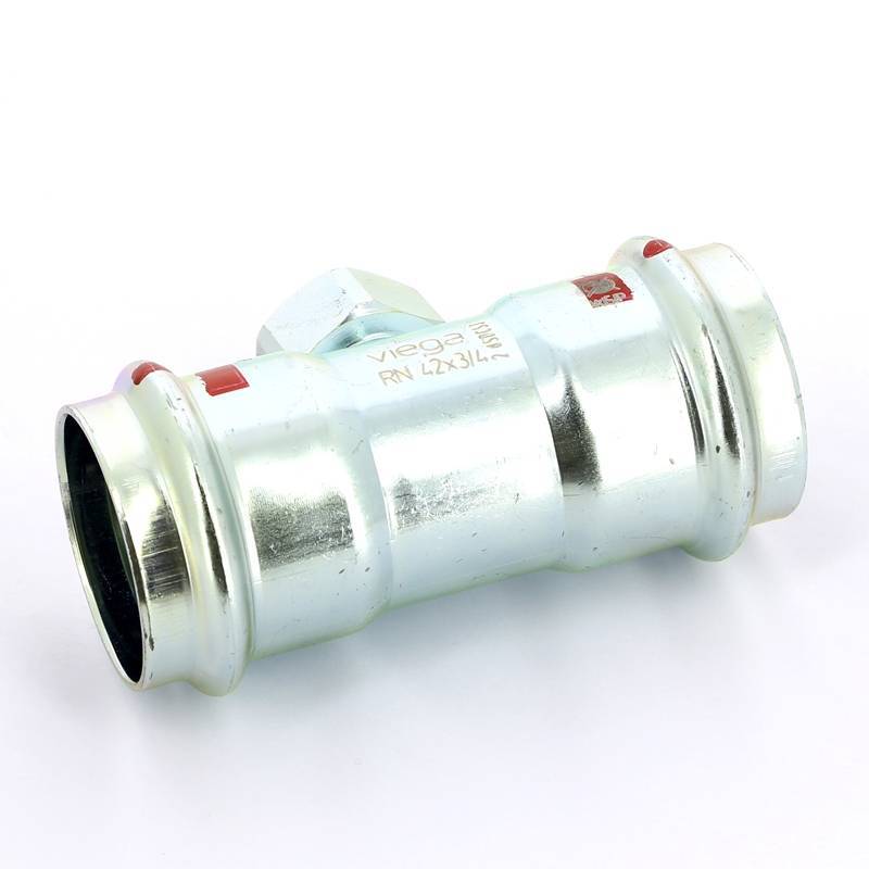 Тройник пресс-ВР оцинкованная сталь Viega Prestabo 42х3/4х42 мм 558963