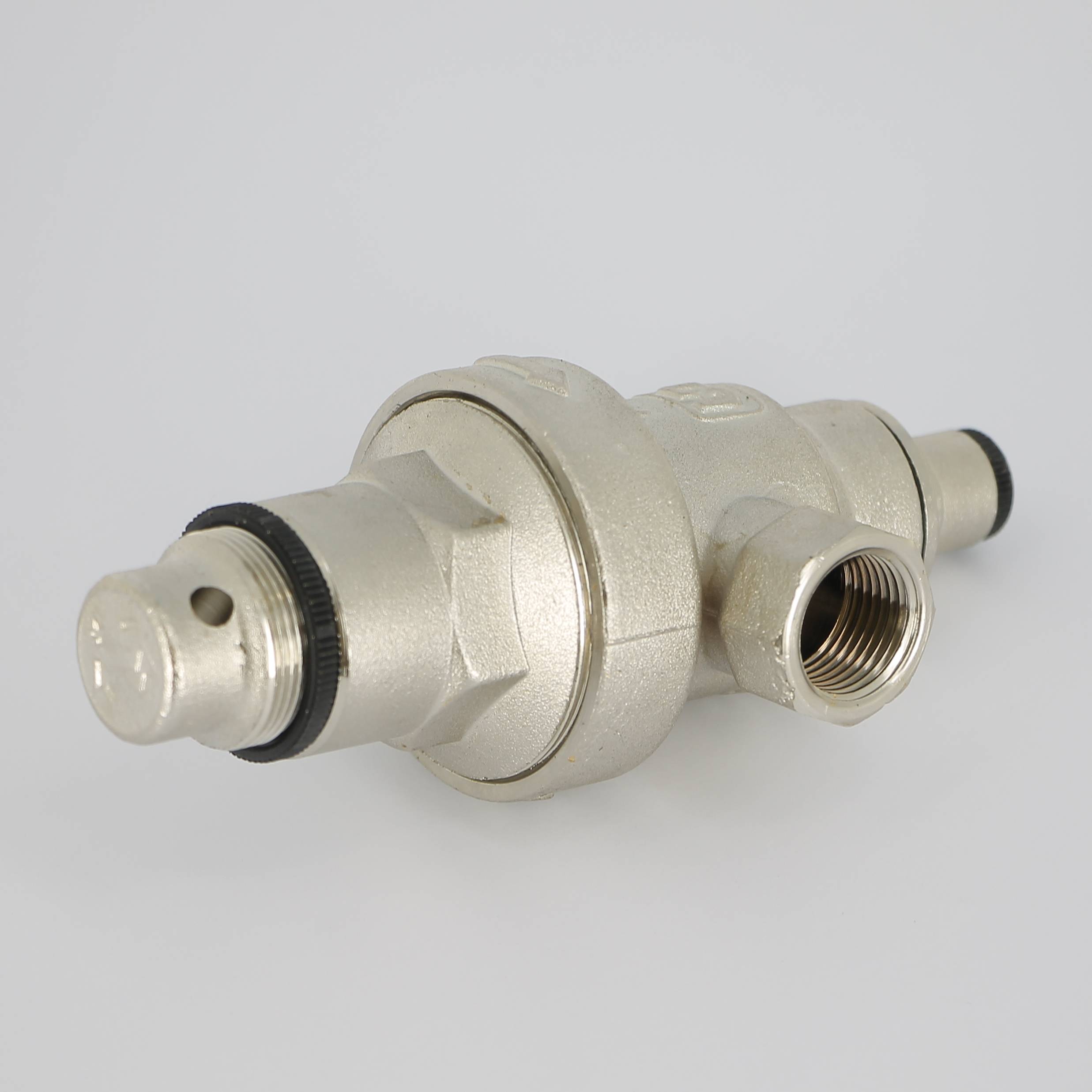 Редуктор давления UNI-FITT ВВ 1/2 1-6 бар PN25 никелированный под радиальный манометр 206N2140