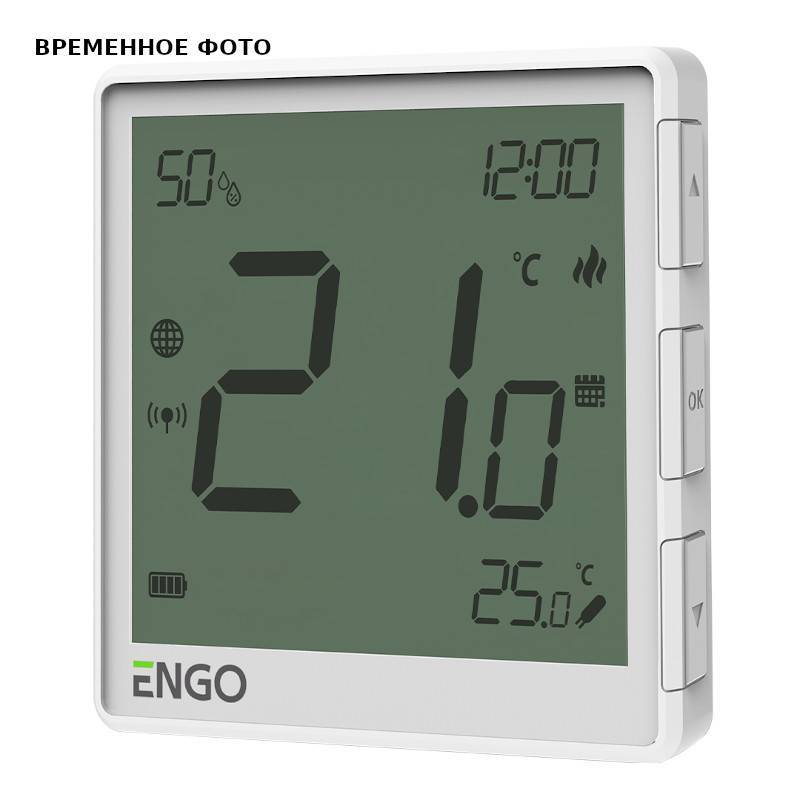 Термостат комнатный ENGO One встраиваемый программируемый WiFi Zigbee белый EONE-BATW