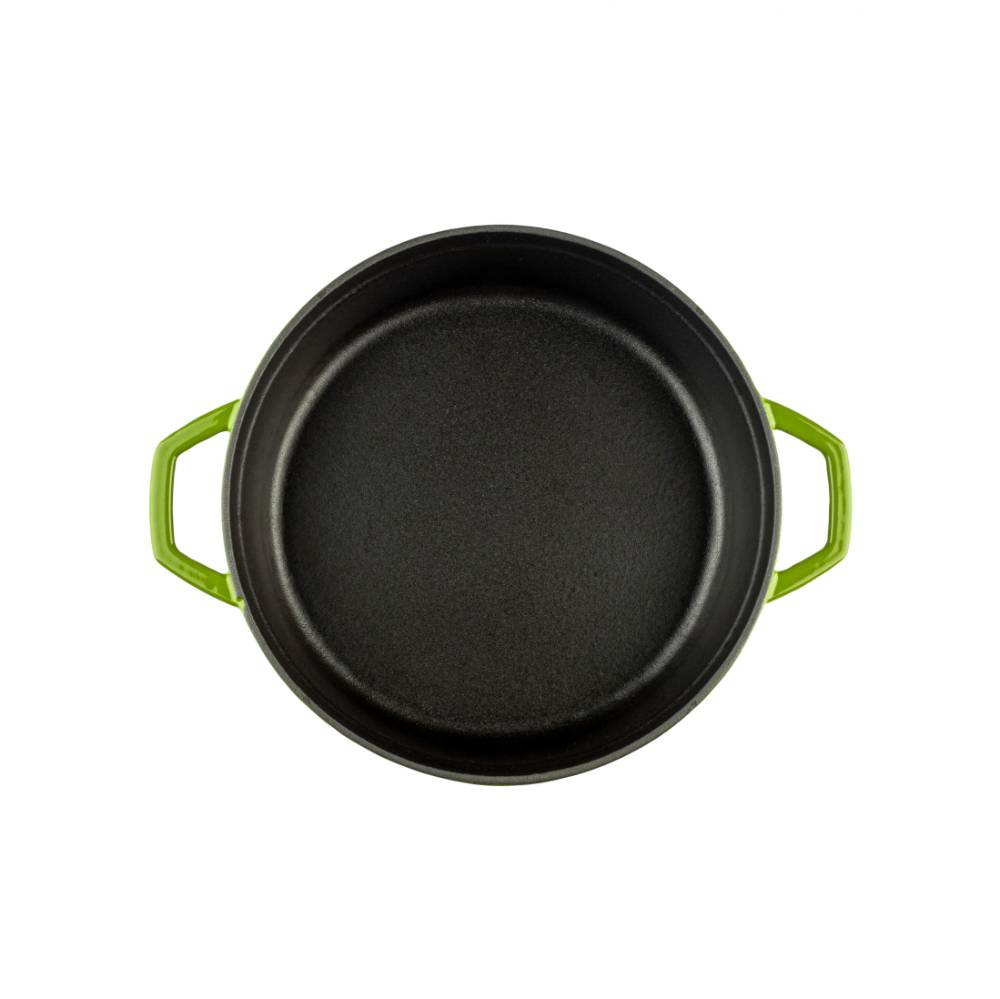 Кастрюля низкая Hascevher Y KT 28 см зеленая A892828