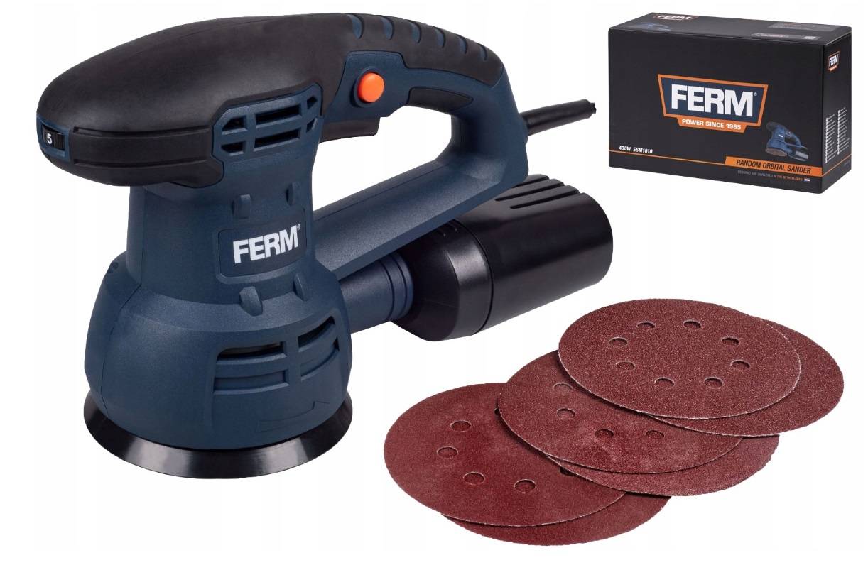 Эксцентриковая шлифовальная машина FERM ESM 430 Вт 125 мм ESM