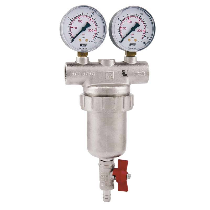 Фильтр промывной Itap 189 с двумя манометрами 1 1/4 189 1 1/4