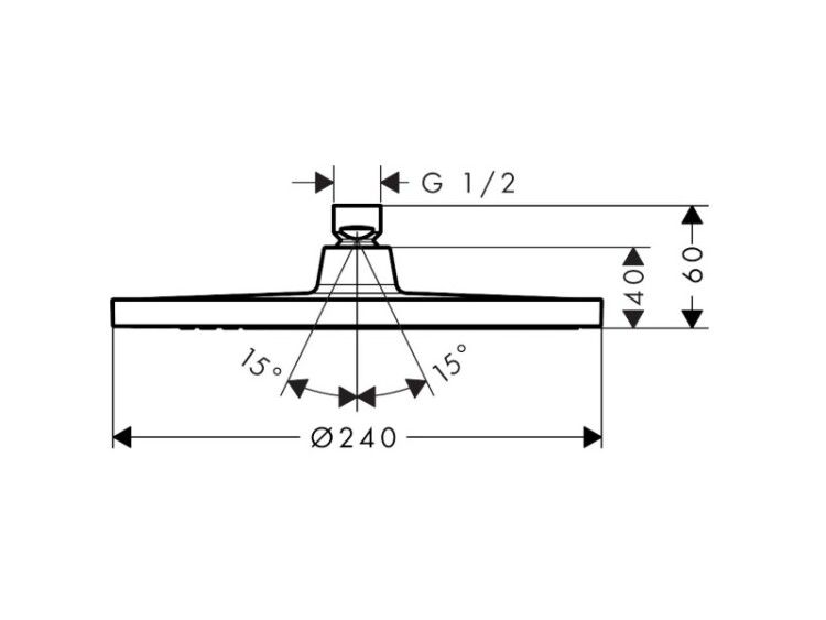 Верхний душ Hansgrohe Crometta 240 1jet цвет хром 26724000