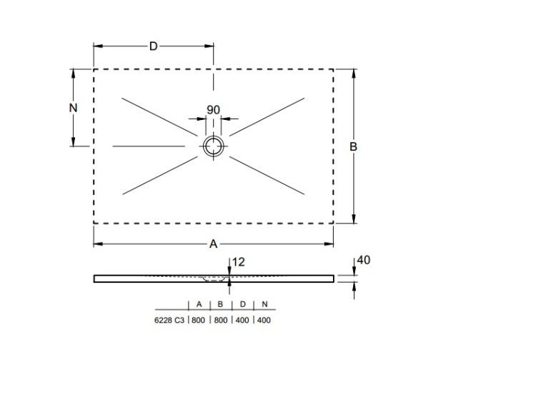 Душевой поддон Villeroy & Boch Subway Infinity 800x800x40 мм альпийский белый 6228C301