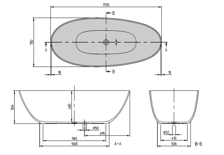 Ванна отдельностоящая Villeroy & Boch Antao 1700x750 мм Almond UBQ170TAO7TVAL