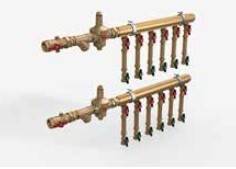 Коллекторный узел водоснабжения Giacomini GE550 этажный 1 x 3/4 4 зоны GE550Y364