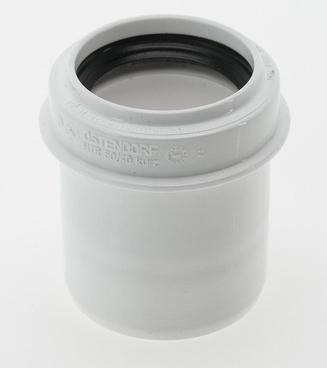 Редукция короткая Ostendorf HT HTRKw 50/40 мм PP белая 559925