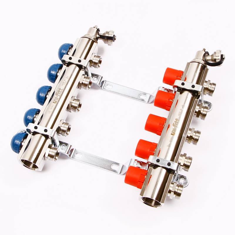 Коллекторная группа с балансировочными и термостатическими вентилями UNI-FITT 1x3/4 EK 5 выходов 441E4305