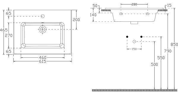 Раковина накладная Allen Brau Fantasy 62 см белый 4.11023.20