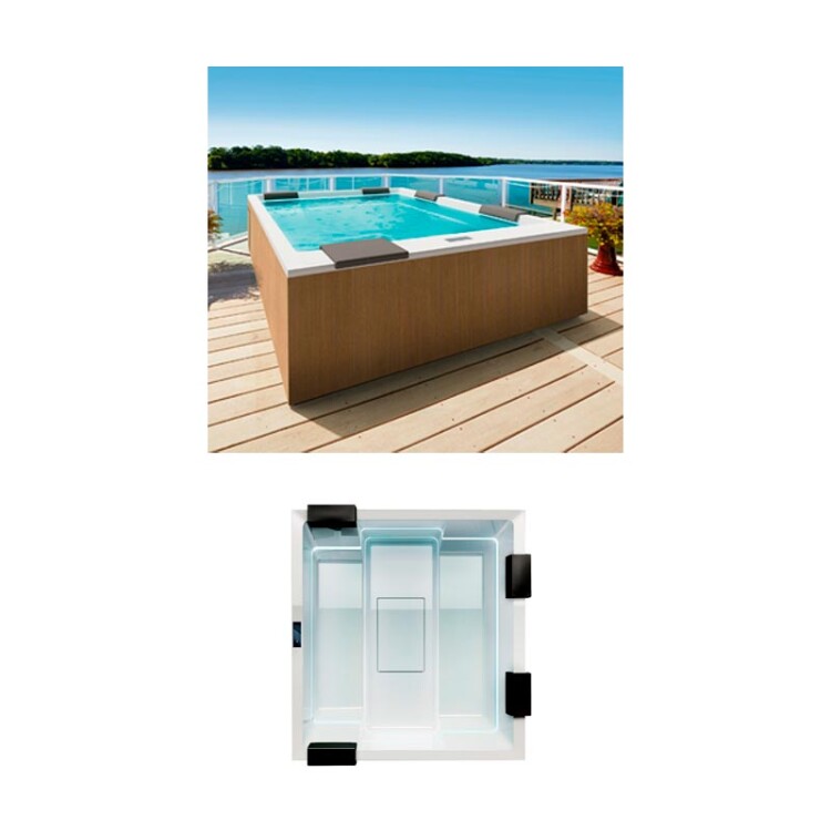 Минибассейн Treesse Rest 2400x1950x850 мм Whirlpool jet белый V192HXBNL220O0S