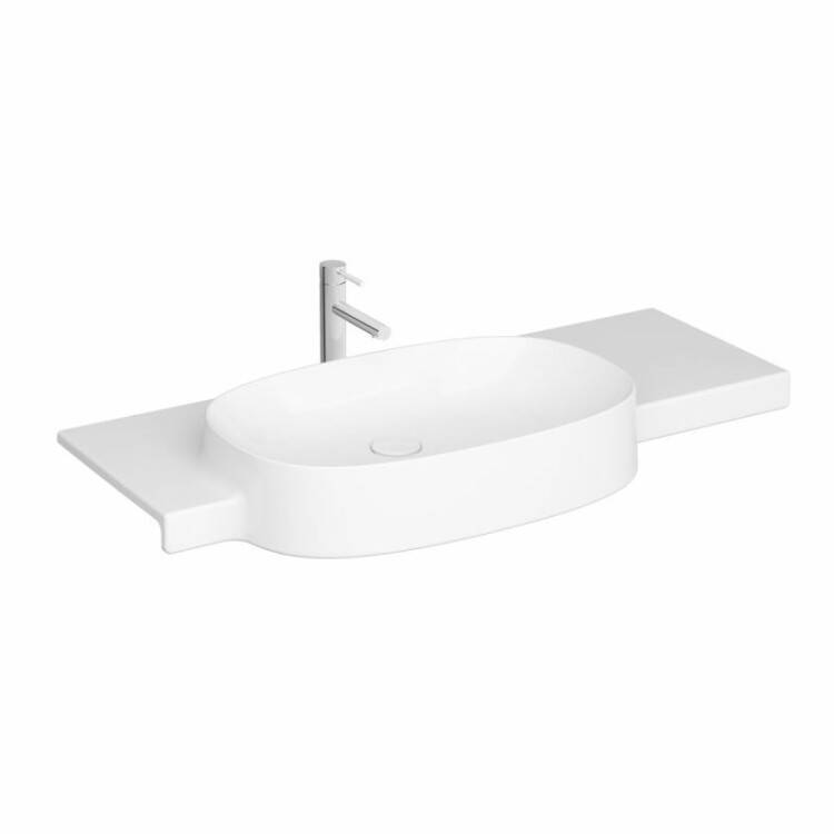 Раковина VitrA Voyage 1000х485х115 мм с 1 отверстием под смеситель VitrA Clean белая 7220B4030041
