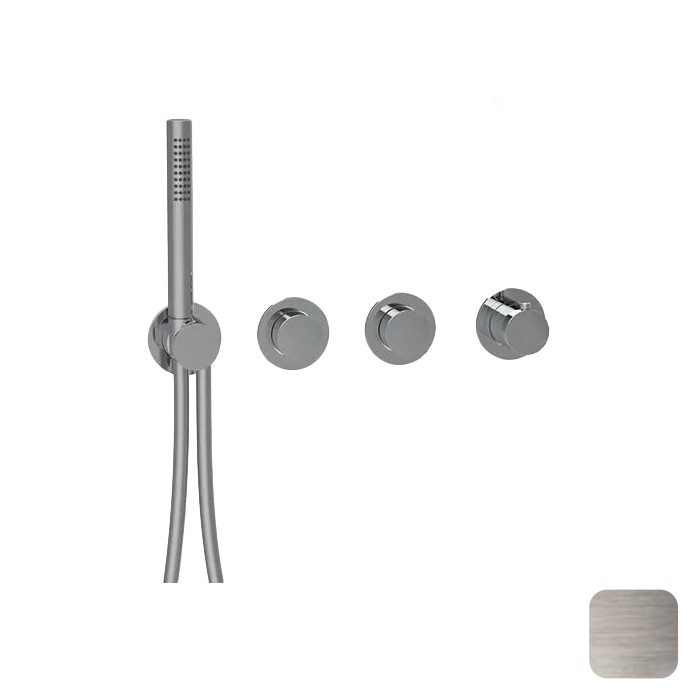 Смеситель для душа, Almar, Modular Push, на 2 потребителя, цвет-никель брашированный