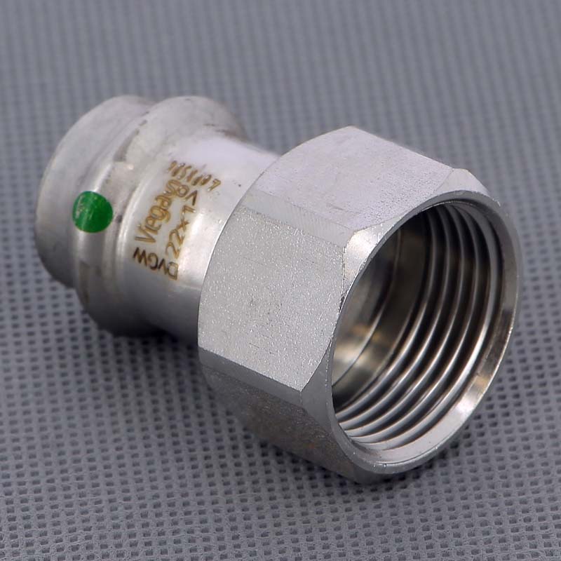 Муфта переходная пресс-В Viega Sanpress Inox нержавеющая сталь 22x1 436636