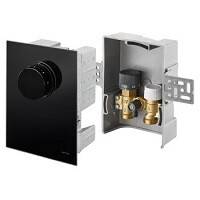 Набор терморегулятора Oventrop Unibox T-RTL 7-28 °C / 10-40 °C черное стекло 1022771