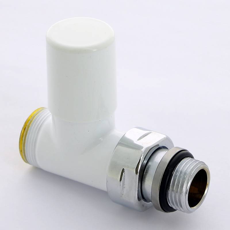 Вентиль радиаторный ручной Carlo Poletti Compact 1/2 х M24 прямой белый V150511E