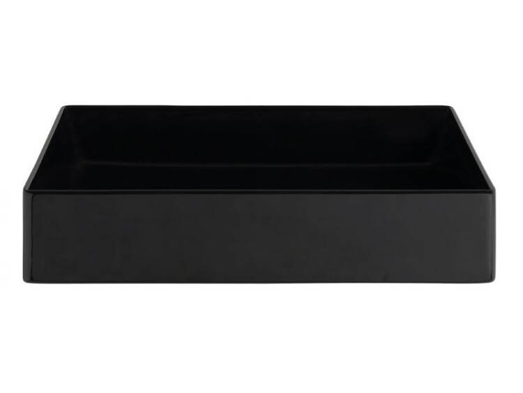 Раковина накладная Artceram Scalino 550х380х115 мм без отверстия черный матовый SCL0021700