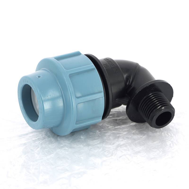 Угольник обжимной для труб ПНД Unidelta Deltone 25х1/2 наружная резьба 1008025002