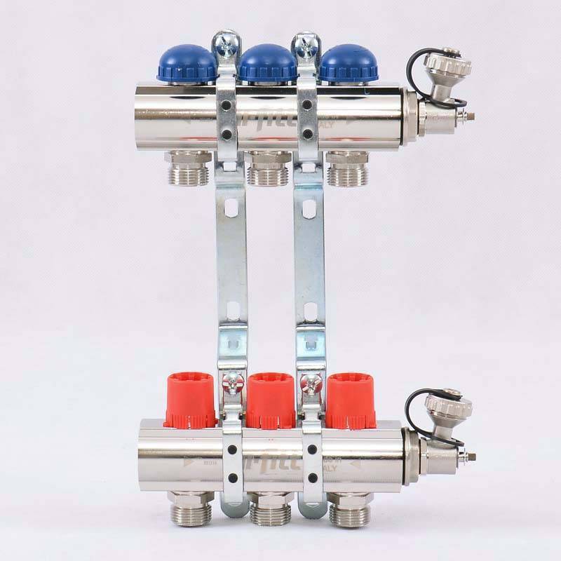 Коллекторная группа с балансировочными и термостатическими вентилями UNI-FITT 1x3/4 EK 3 выхода 441E4303