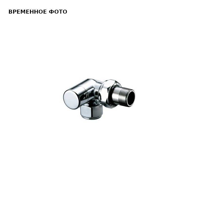 Вентиль запорный трехосевой левосторонний FAR 1/2 гайка M24x19 серебро FL 0127 12P