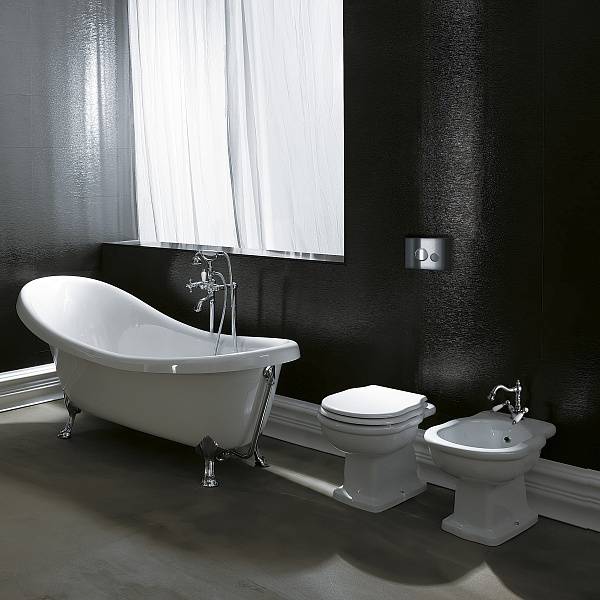 Биде напольное BelBagno Boheme 55.5х40 см белый BB115B