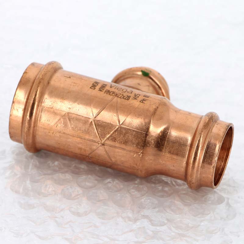 Тройник пресс медный Viega Profipress 35x22x28 мм 324889