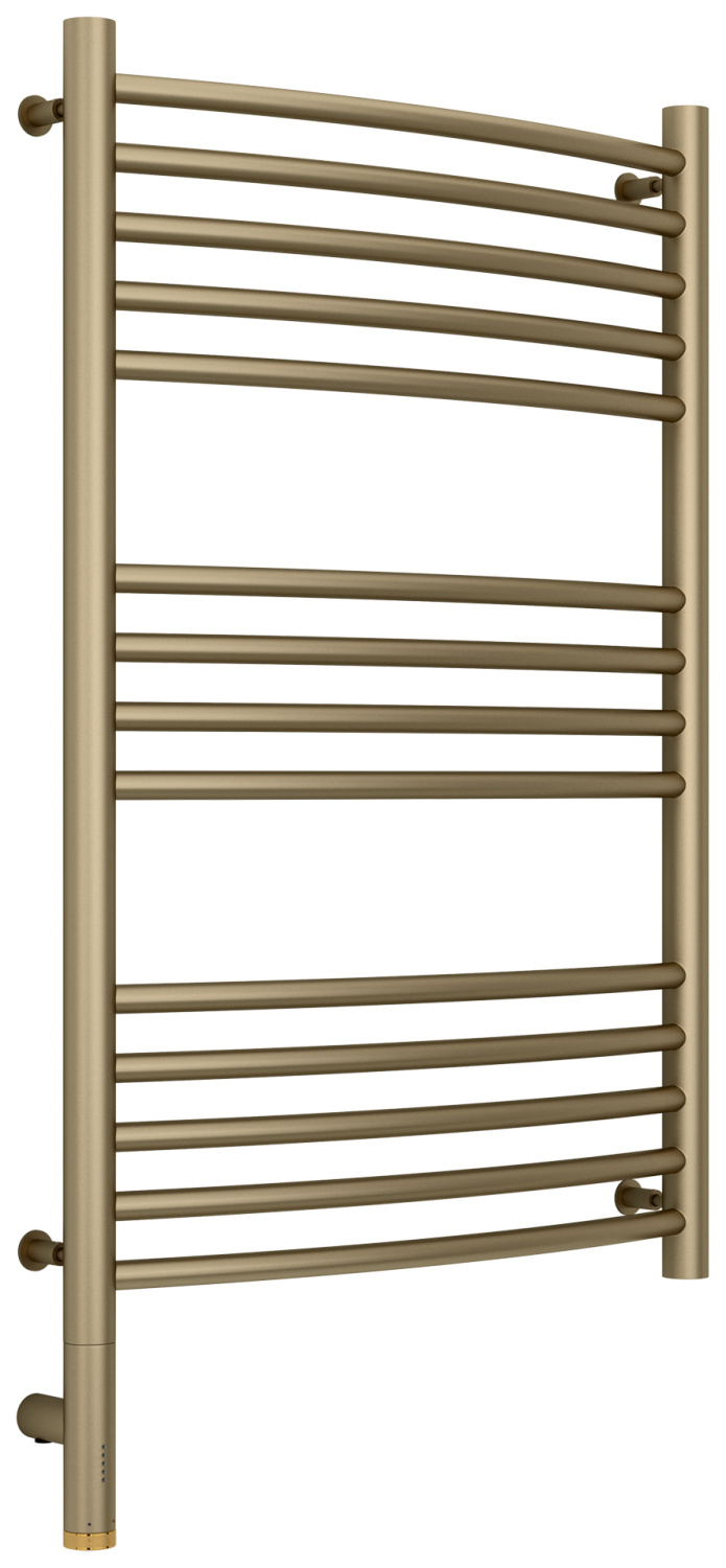 Полотенцесушитель электрический Сунержа Богема 3.0 выгнутая 532x924 мм левый золотой шелк матовый 32-5802-8050