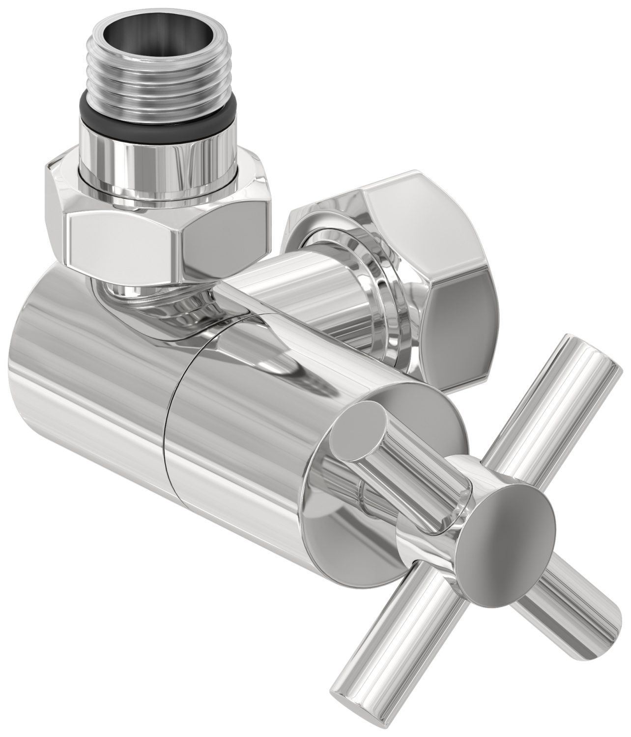 Вентиль регулировки температуры Сунержа 3D левый крест G 1/2 x G 3/4 без покрытия 00-1410-1234