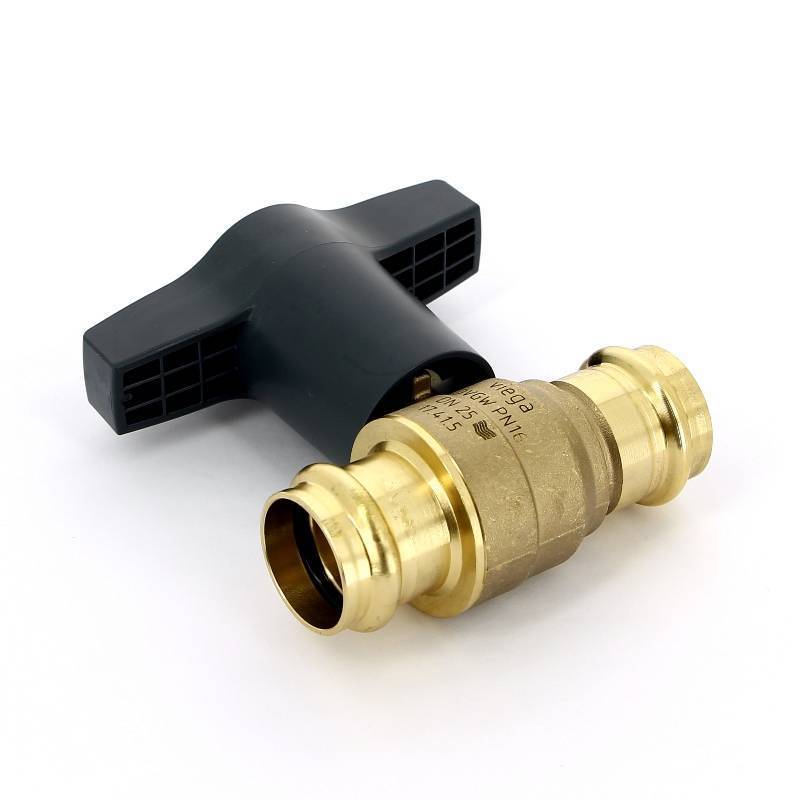 Кран шаровой Viega Easytop пресс 28 мм бронза SC-Contur 746407