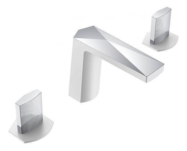 Смеситель для раковины на 3 отверстия Boheme Venturo белый/хром 150-WCR-TOUCH