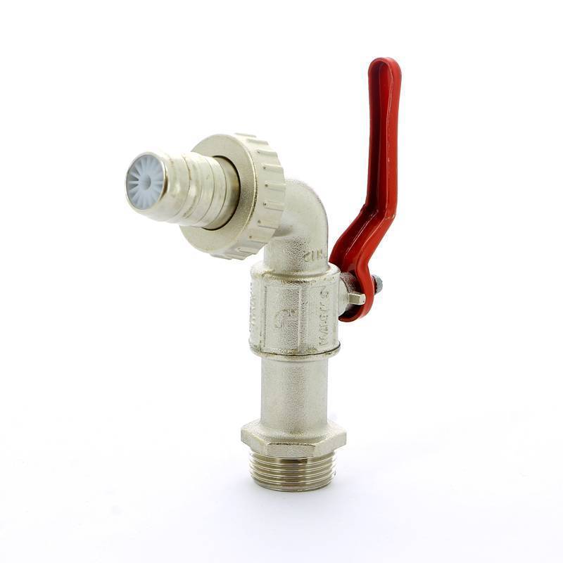 Кран шаровой садовый Itap 132 со штуцером и рычагом 1 1320100