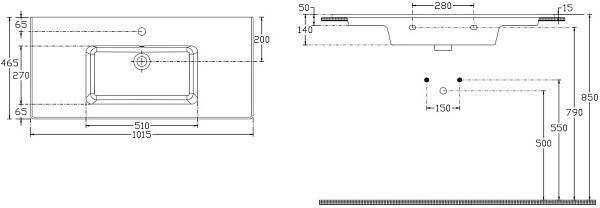 Раковина Allen Brau Fantasy 102 см белая 4.11014.20