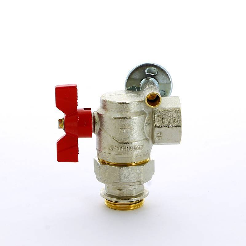 Комплект шаровых кранов угловых Emmeti Progress 1 НВ с термометром 2 шт 01306264