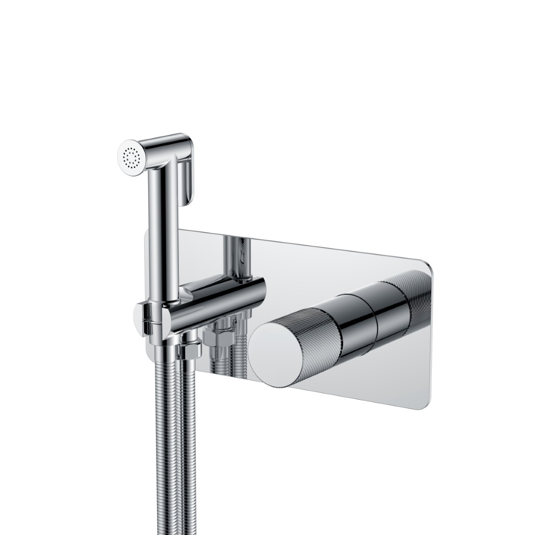 Гигиенический душ со смесителем Boheme Stick Spirale встраиваемый хром 127-CRCR.4