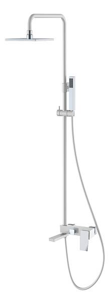 Душевая стойка с верхним душем Boheme Q 15х36х92 см белый/хром 148-WCR.2