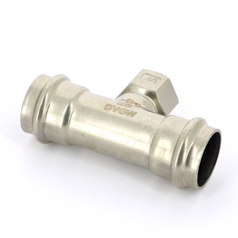 Тройник пресс IBP B-Press Inox 28x1/2x28 мм нержавеющая сталь PS4130G0280428