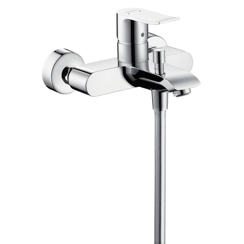 Смеситель для ванны Hansgrohe Metris однорычажный настенный хром 31480000
