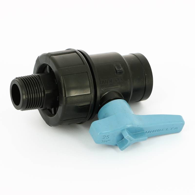 Кран шаровый обжимной Unidelta 1072 25 x 3/4 Н для труб ПНД 1072025003001